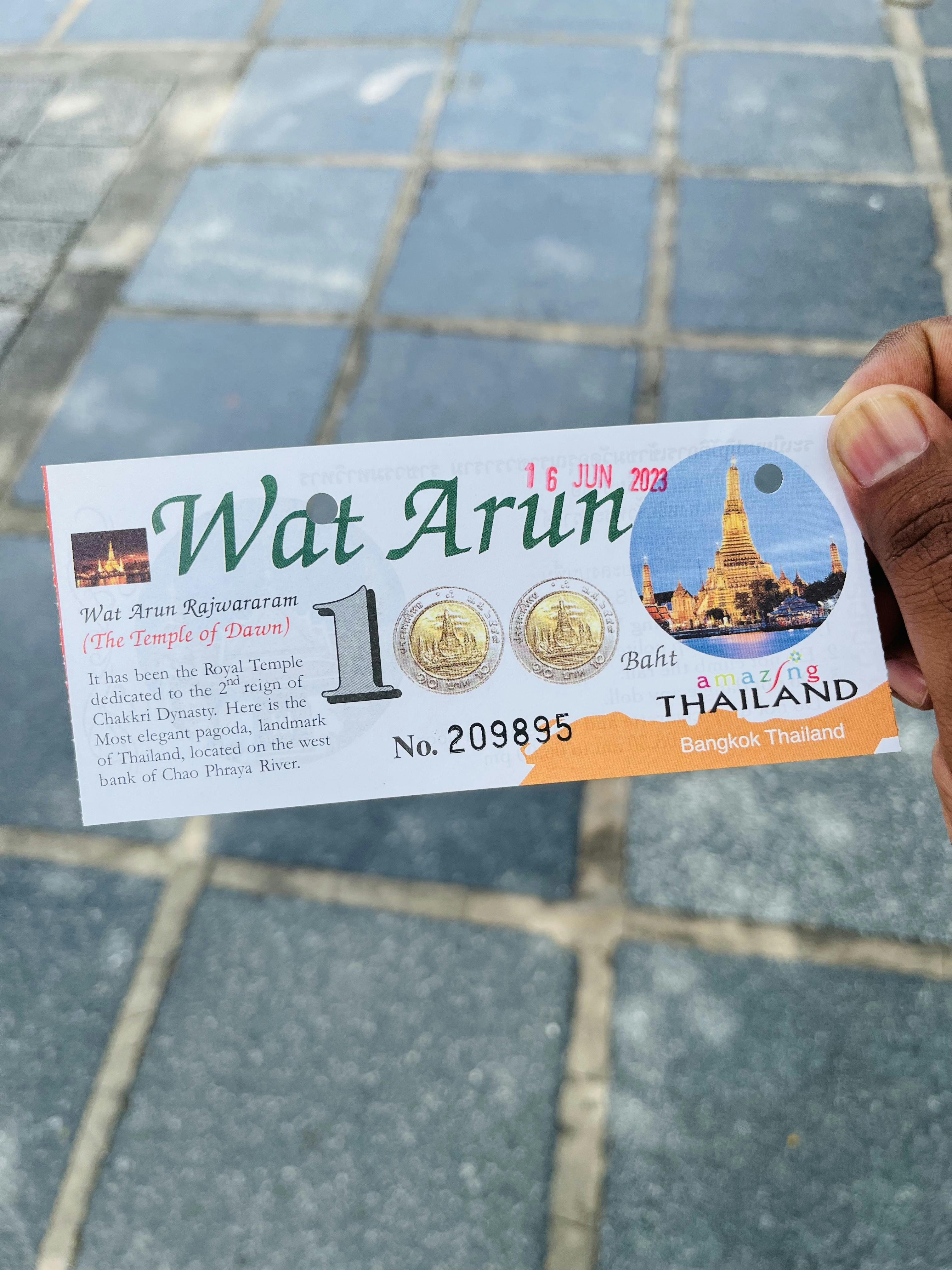 Wat Arun Entry Ticket