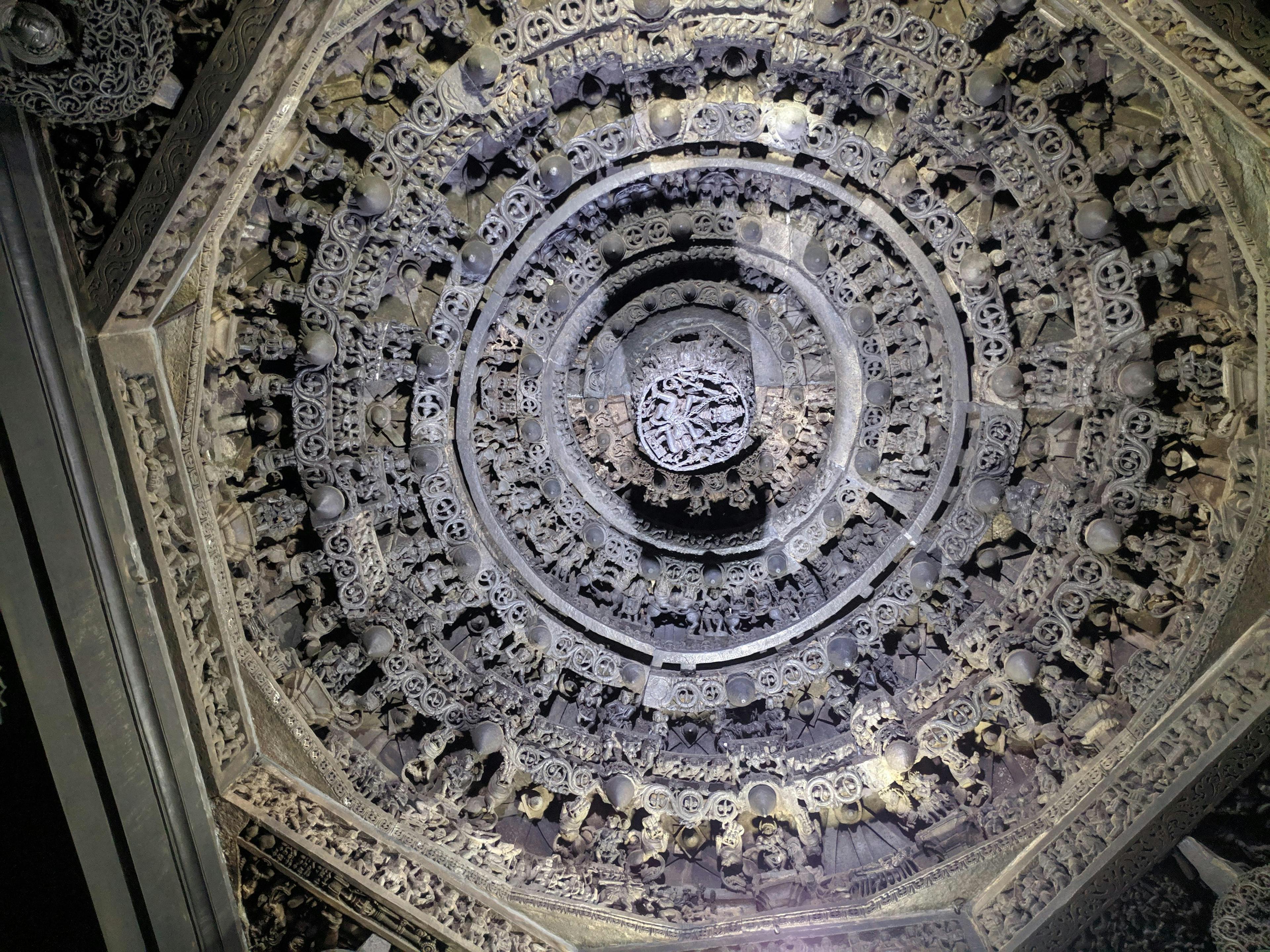 The ceiling of the temple