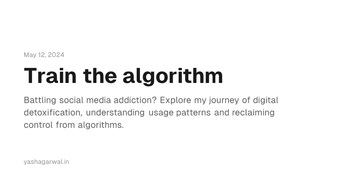 Train the algorithm